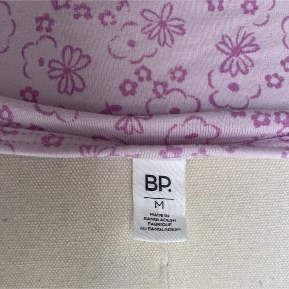 BP Medium Pink Floral Print Halter Crop Top - Picture 6 of 6